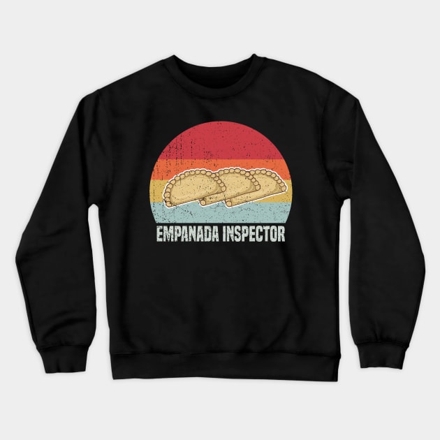 Retro Empanada Inspector Crewneck Sweatshirt by KawaiinDoodle